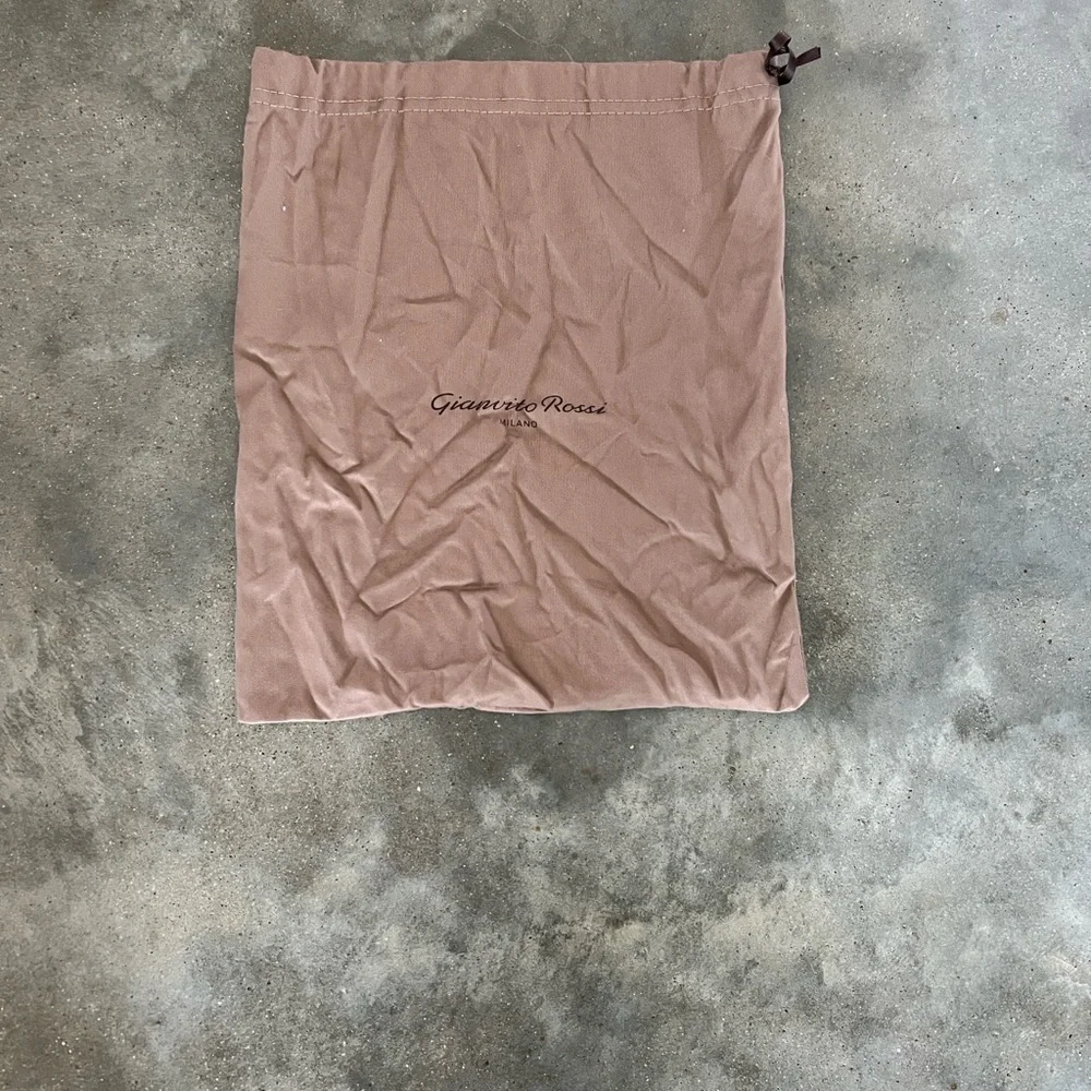 Authentic Gianvito Rossi Pink-Taupe Drawstring Dust Bag
